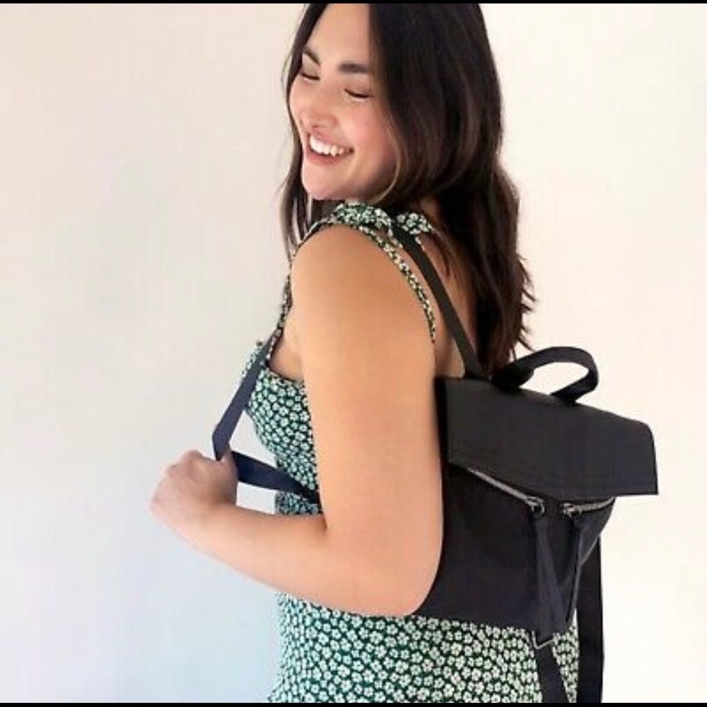 Botkier Mini Trigger Backpack Purse Bag Black Fau… - image 3